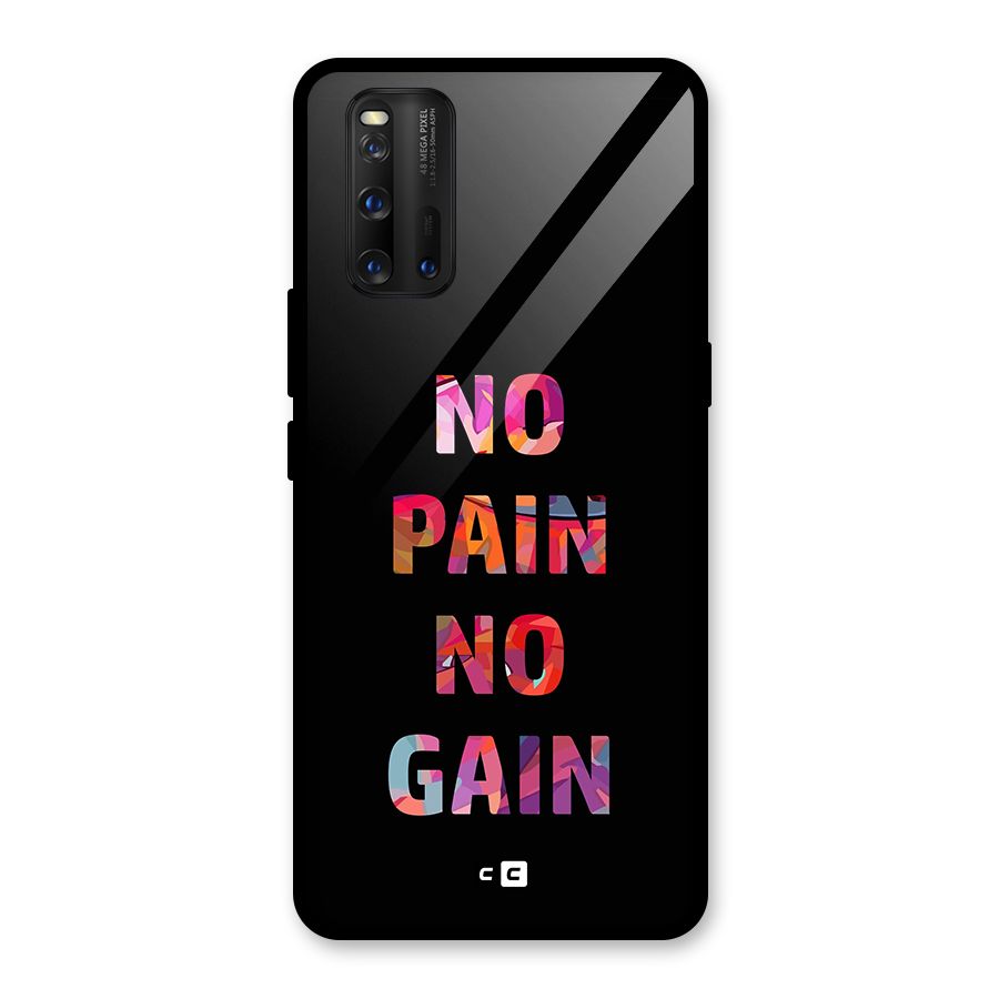 No Pain No Gain Glass Back Case for Vivo iQOO 3
