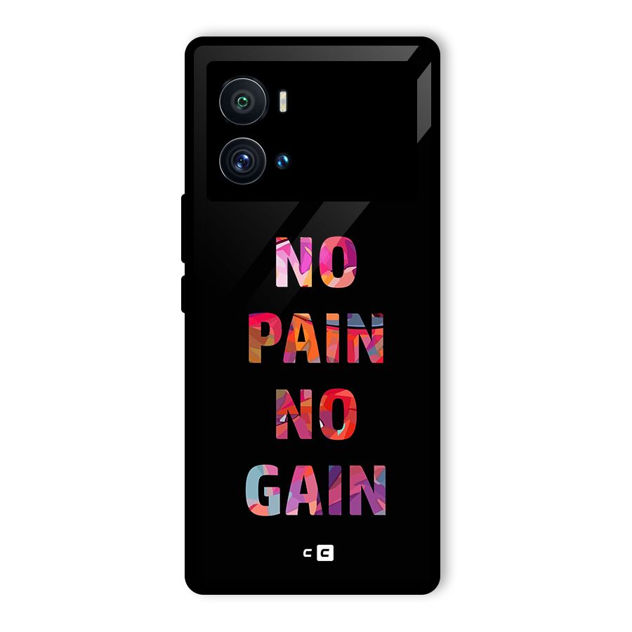 No Pain No Gain Glass Back Case for Vivo iQOO 9 Pro