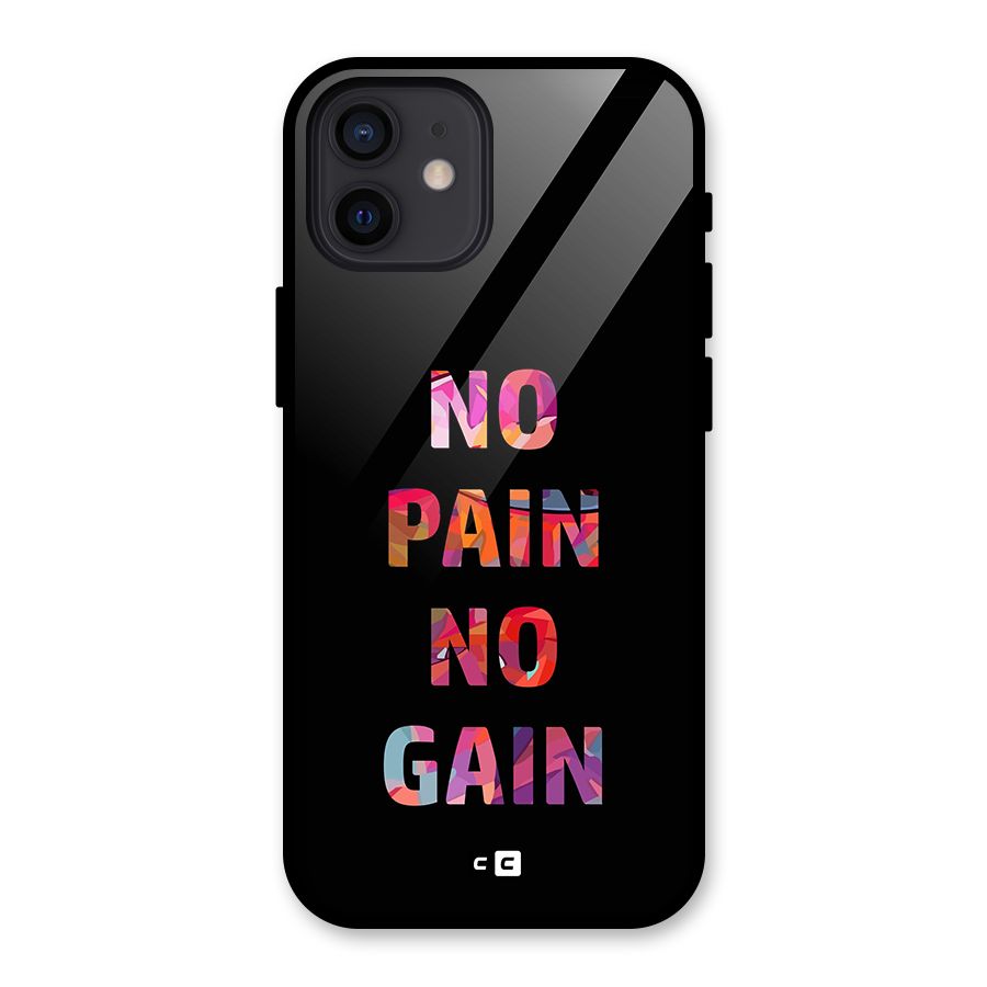 No Pain No Gain Glass Back Case for iPhone 12