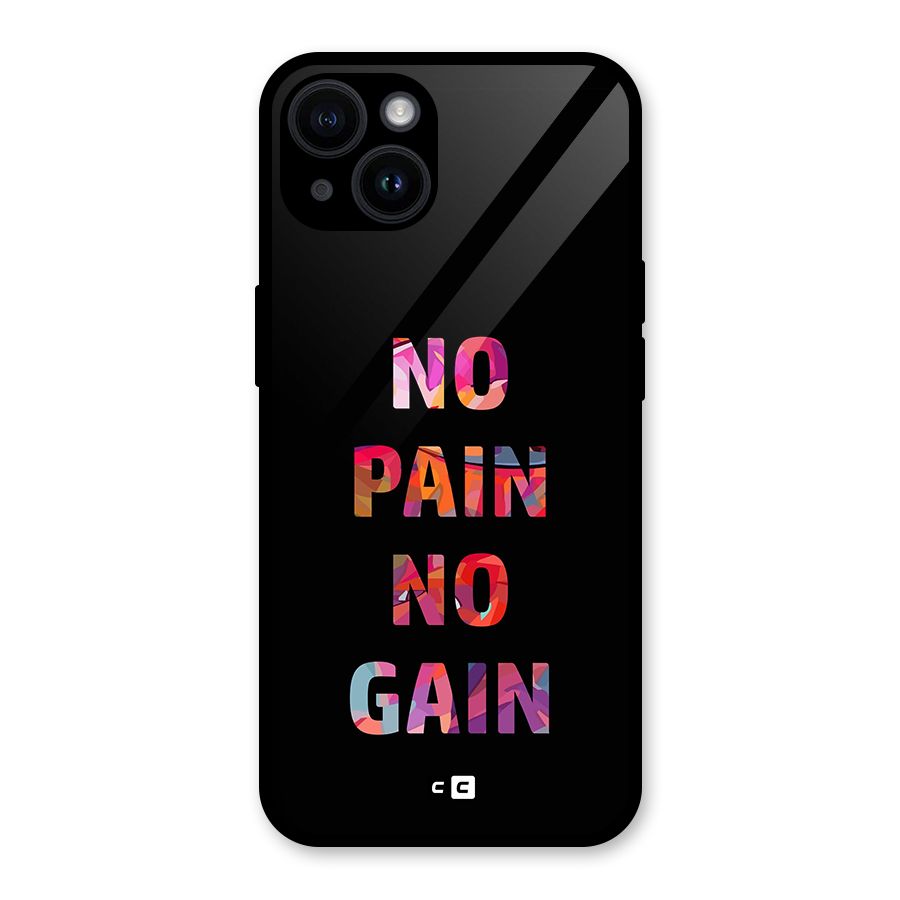 No Pain No Gain Glass Back Case for iPhone 14