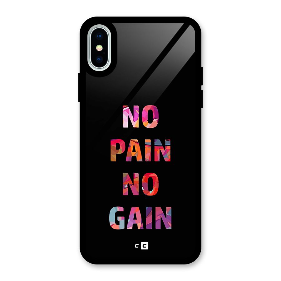 No Pain No Gain Glass Back Case for iPhone XS