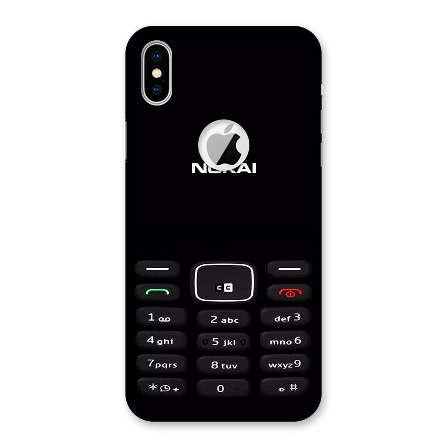 Nokia Bar Print Back Case for iPhone X Logo Cut