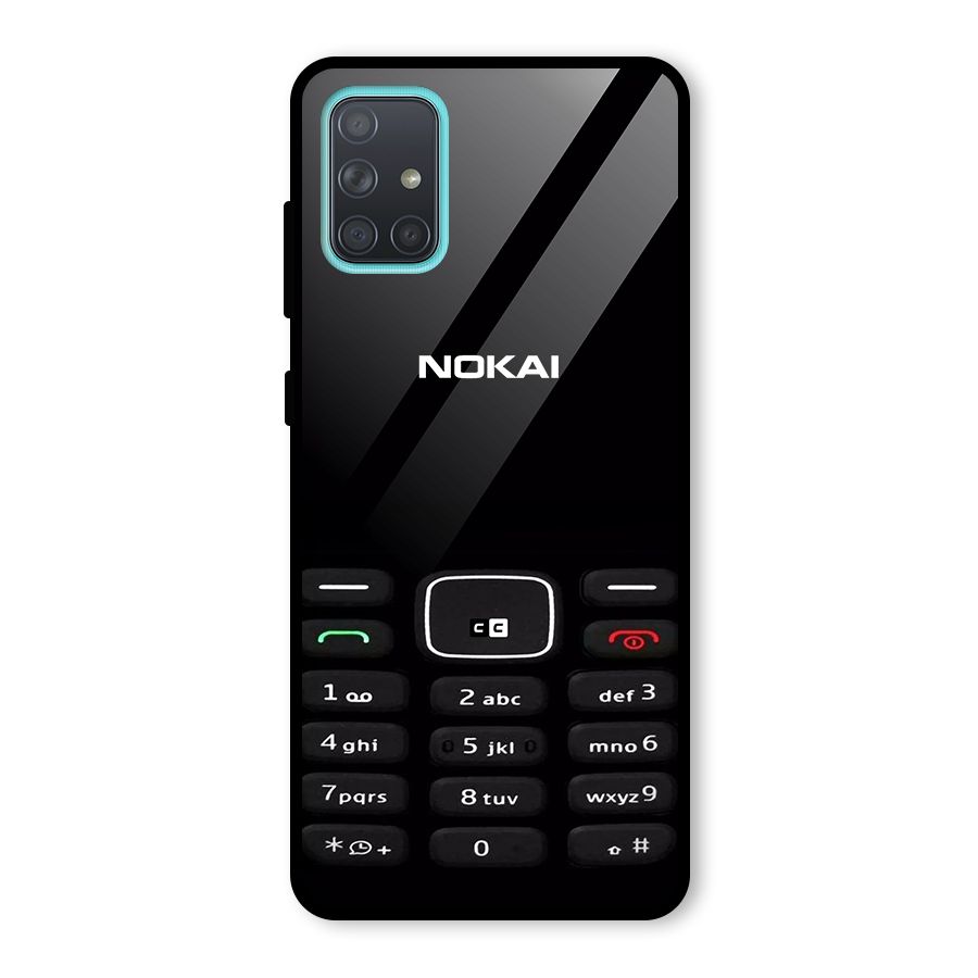 Nokia Bar Print Glass Back Case for Galaxy A71