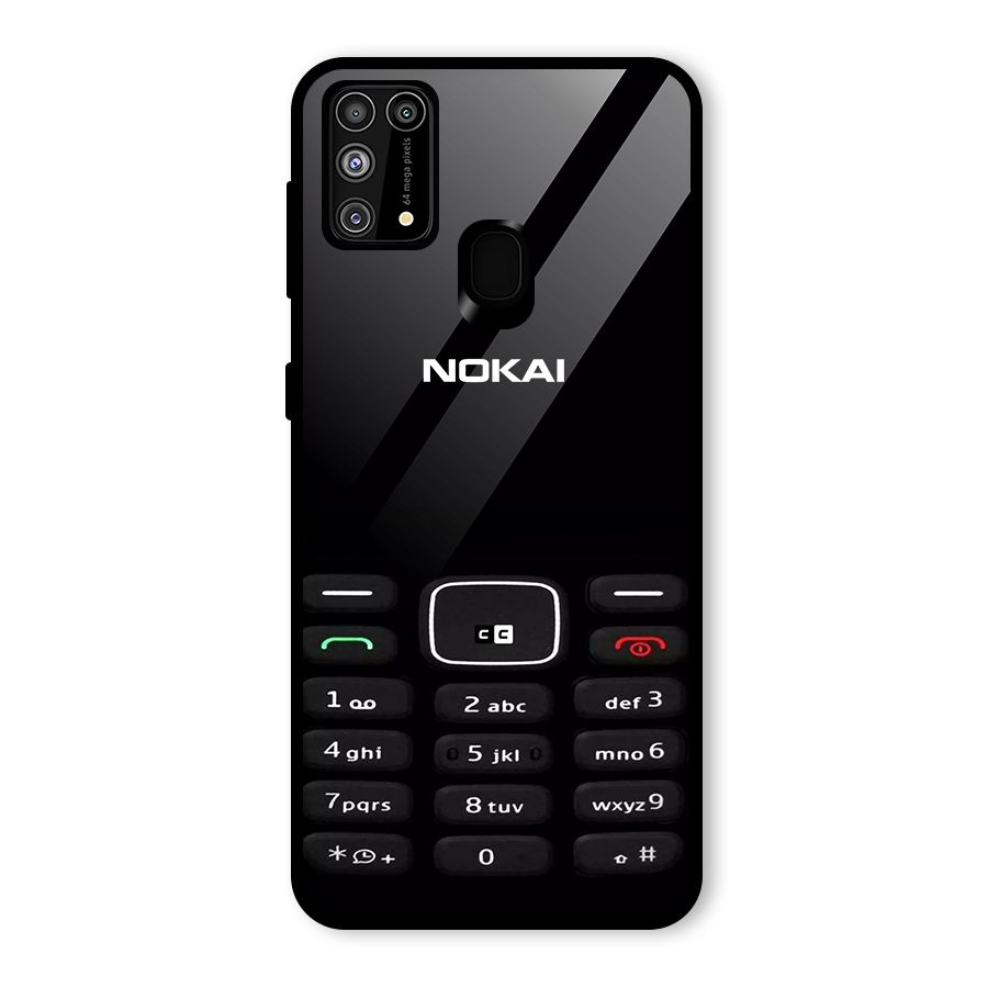 Nokia Bar Print Glass Back Case for Galaxy F41