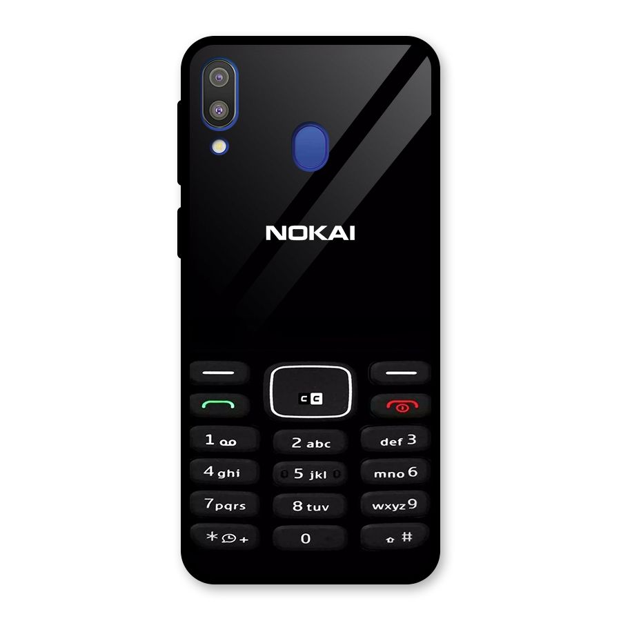 Nokia Bar Print Glass Back Case for Galaxy M20