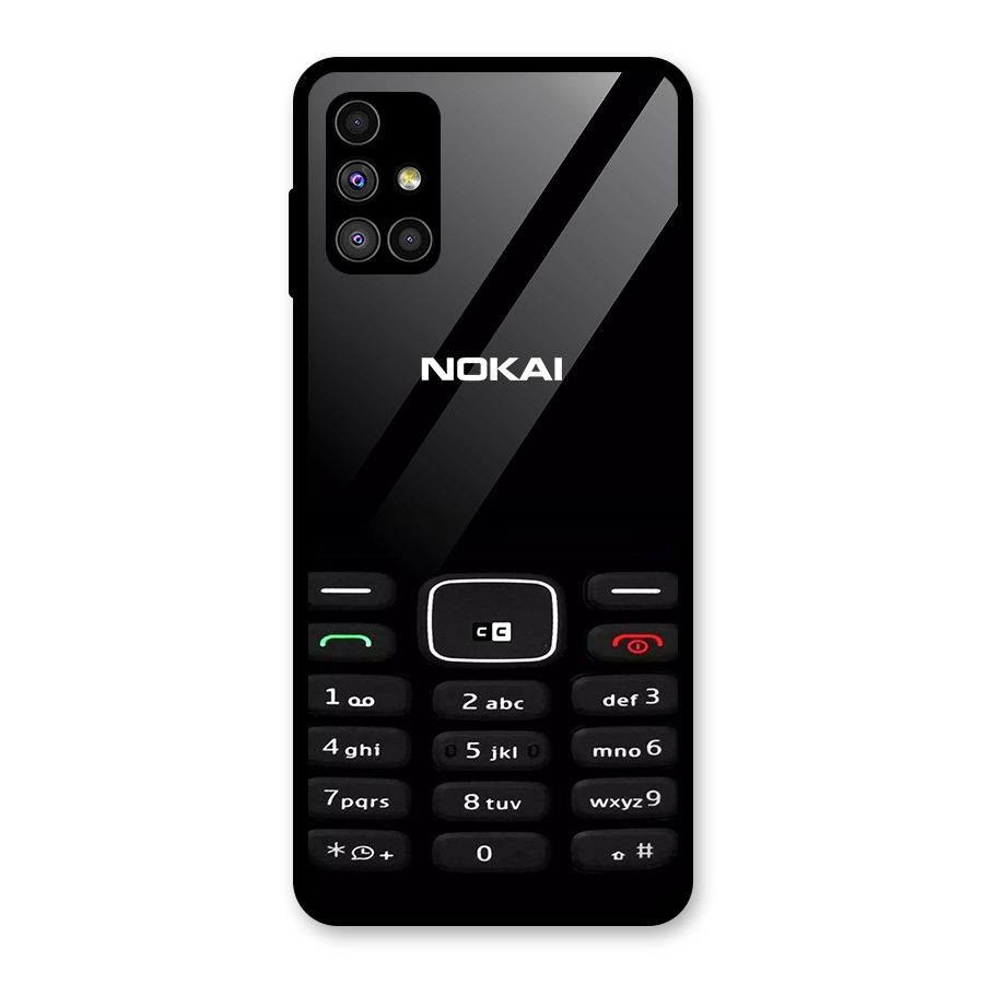 Nokia Bar Print Glass Back Case for Galaxy M51