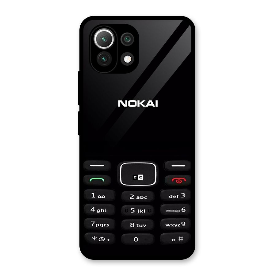 Nokia Bar Print Glass Back Case for Mi 11 Lite