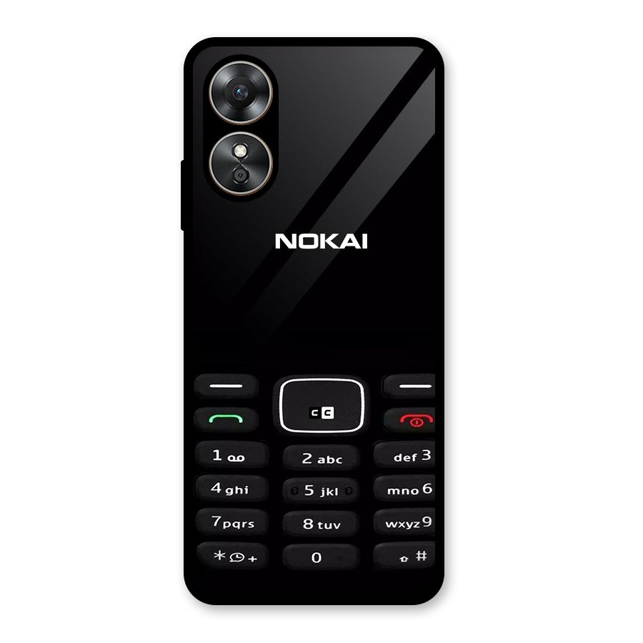 Nokia Bar Print Glass Back Case for Oppo A17