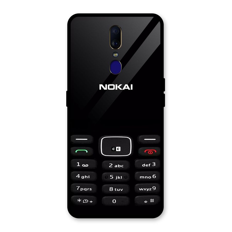 Nokia Bar Print Glass Back Case for Oppo F11
