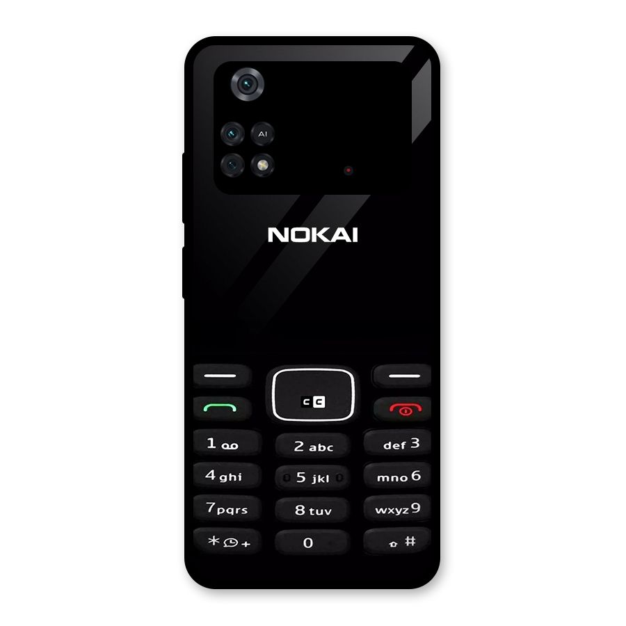 Nokia Bar Print Glass Back Case for Poco M4 Pro 4G