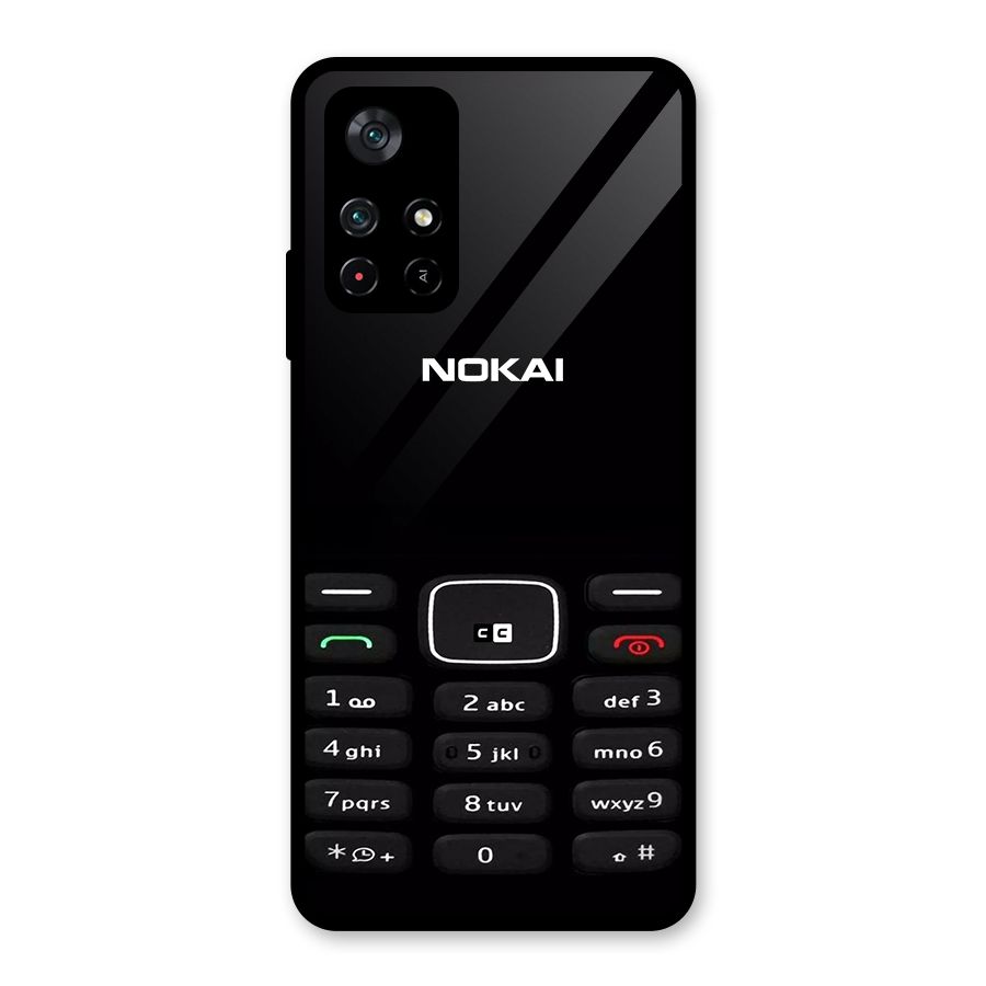 Nokia Bar Print Glass Back Case for Poco M4 Pro 5G