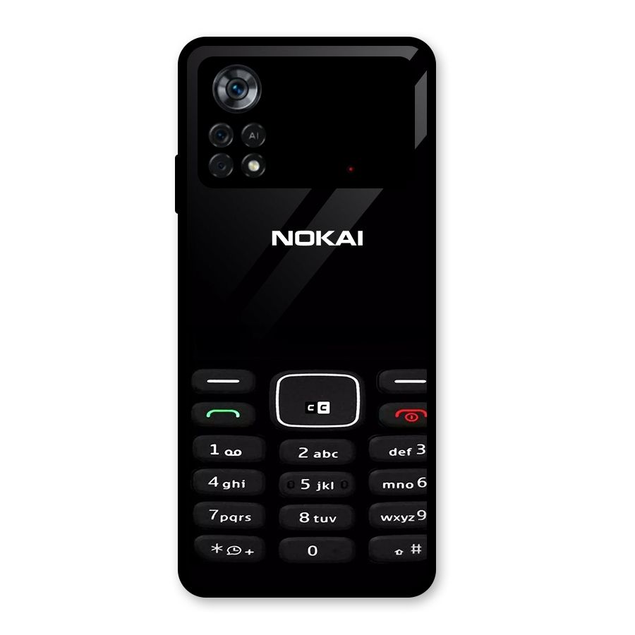 Nokia Bar Print Glass Back Case for Poco X4 Pro 5G
