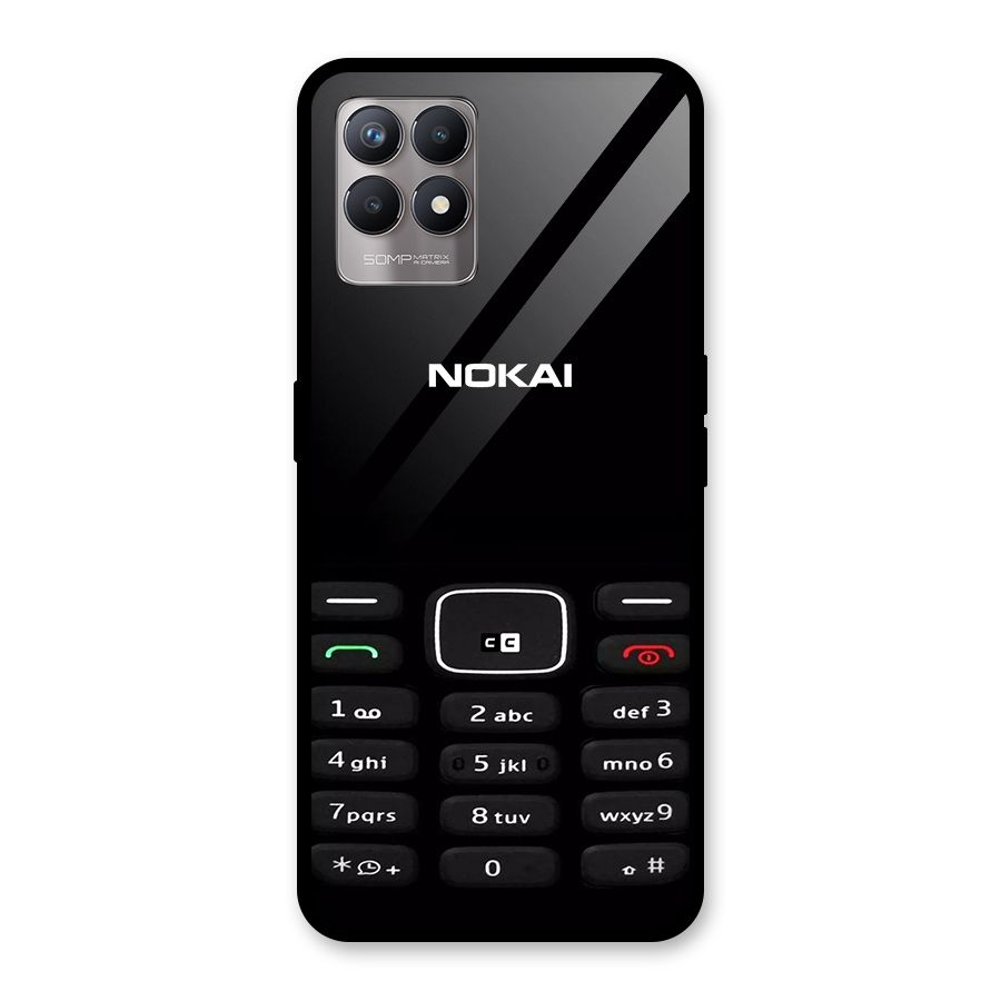 Nokia Bar Print Glass Back Case for Realme 8i