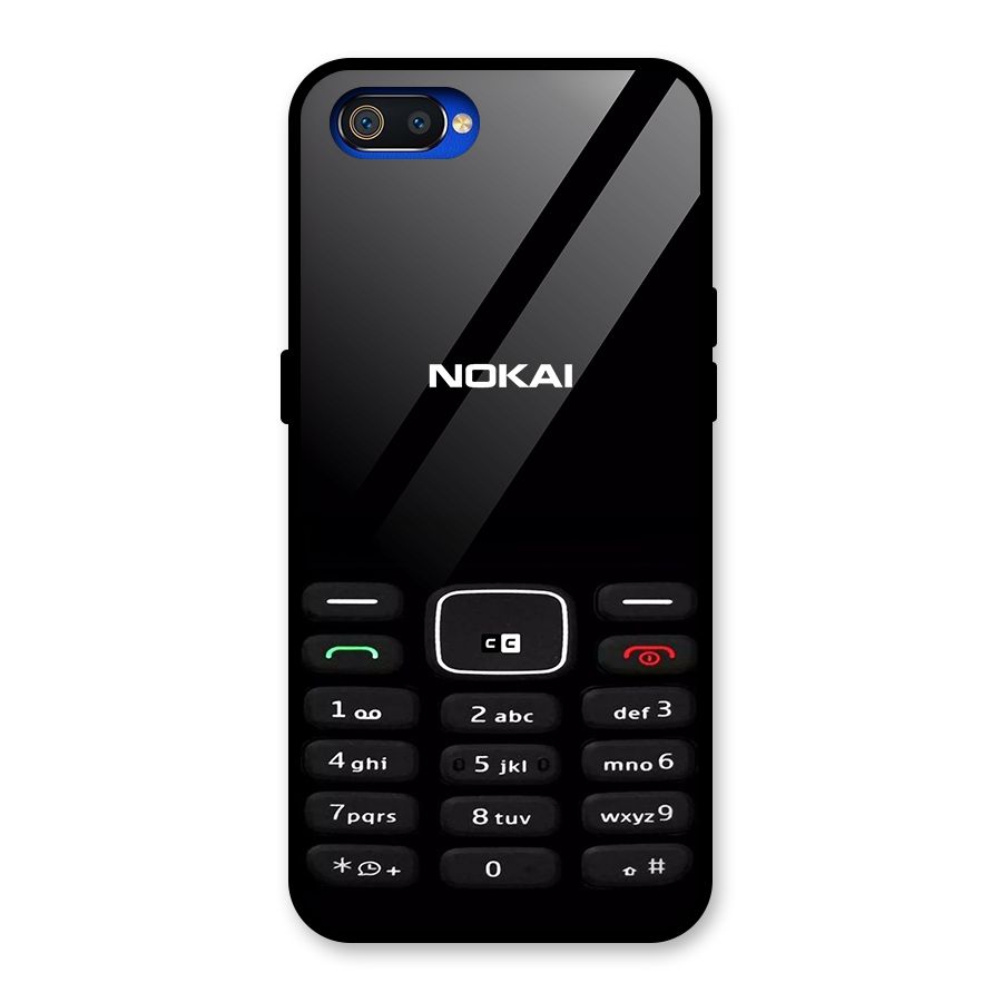 Nokia Bar Print Glass Back Case for Realme C2