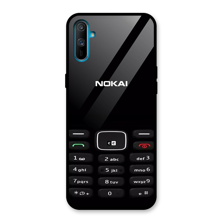 Nokia Bar Print Glass Back Case for Realme C3