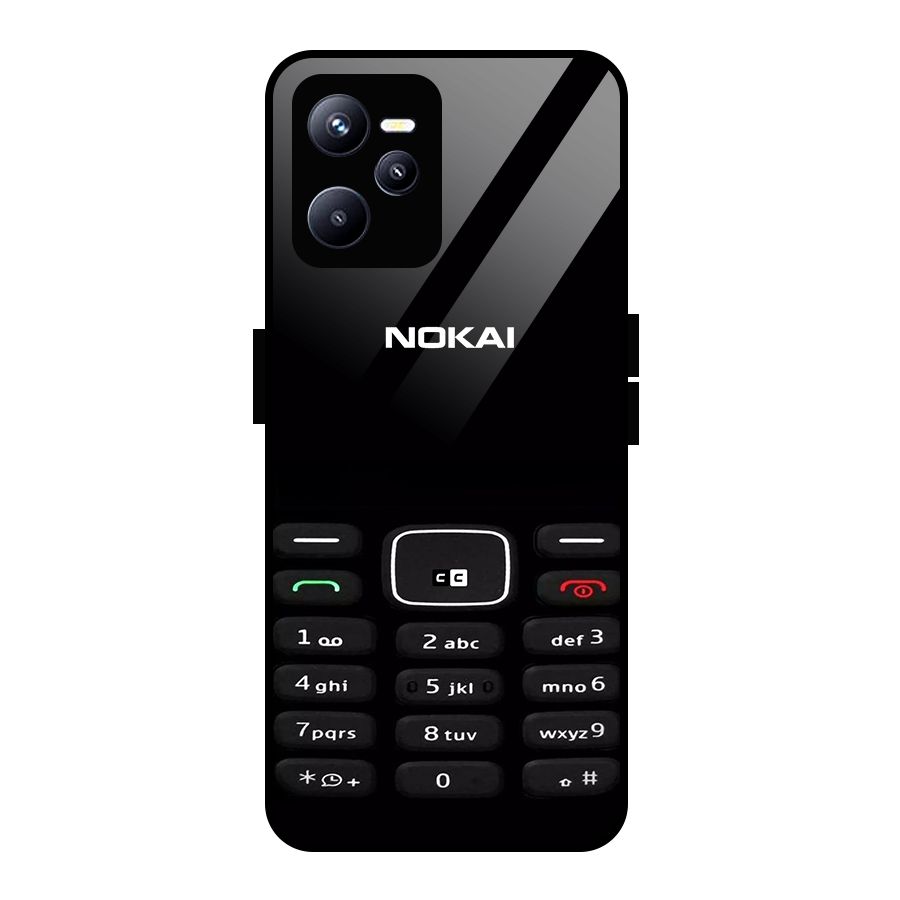 Nokia Bar Print Glass Back Case for Realme C35