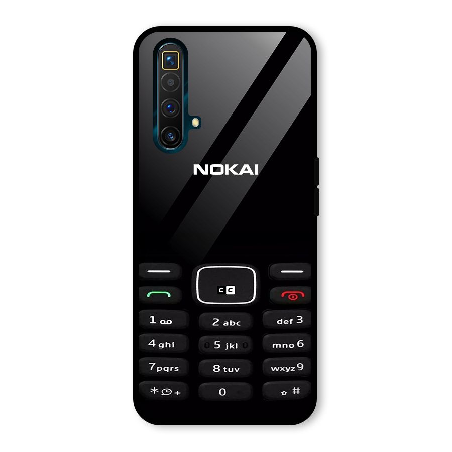 Nokia Bar Print Glass Back Case for Realme X3