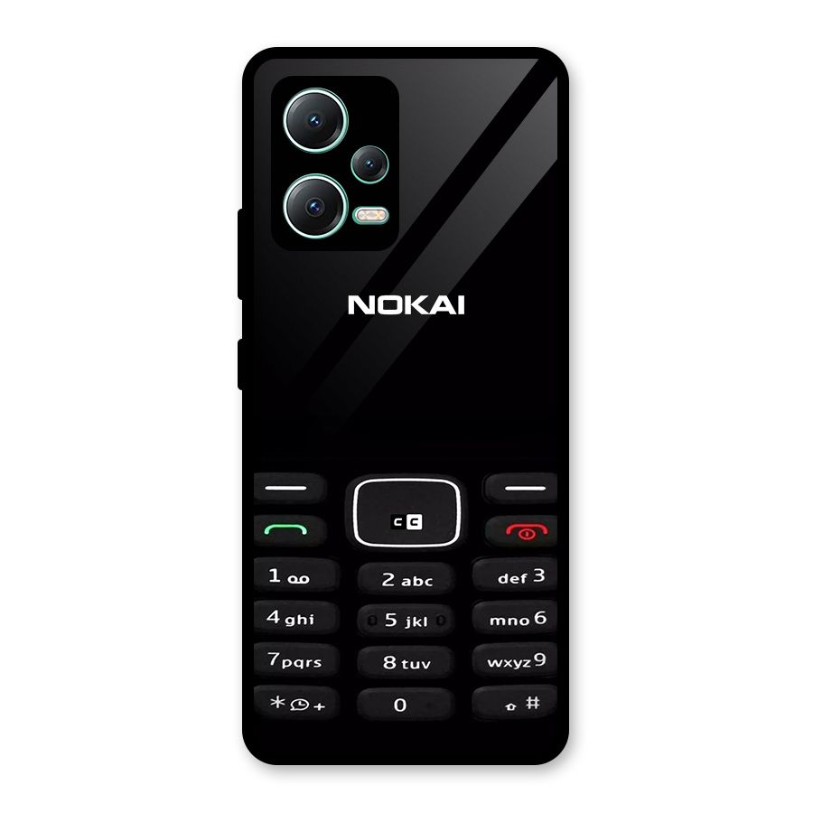 Nokia Bar Print Glass Back Case for Redmi Note 12 5G