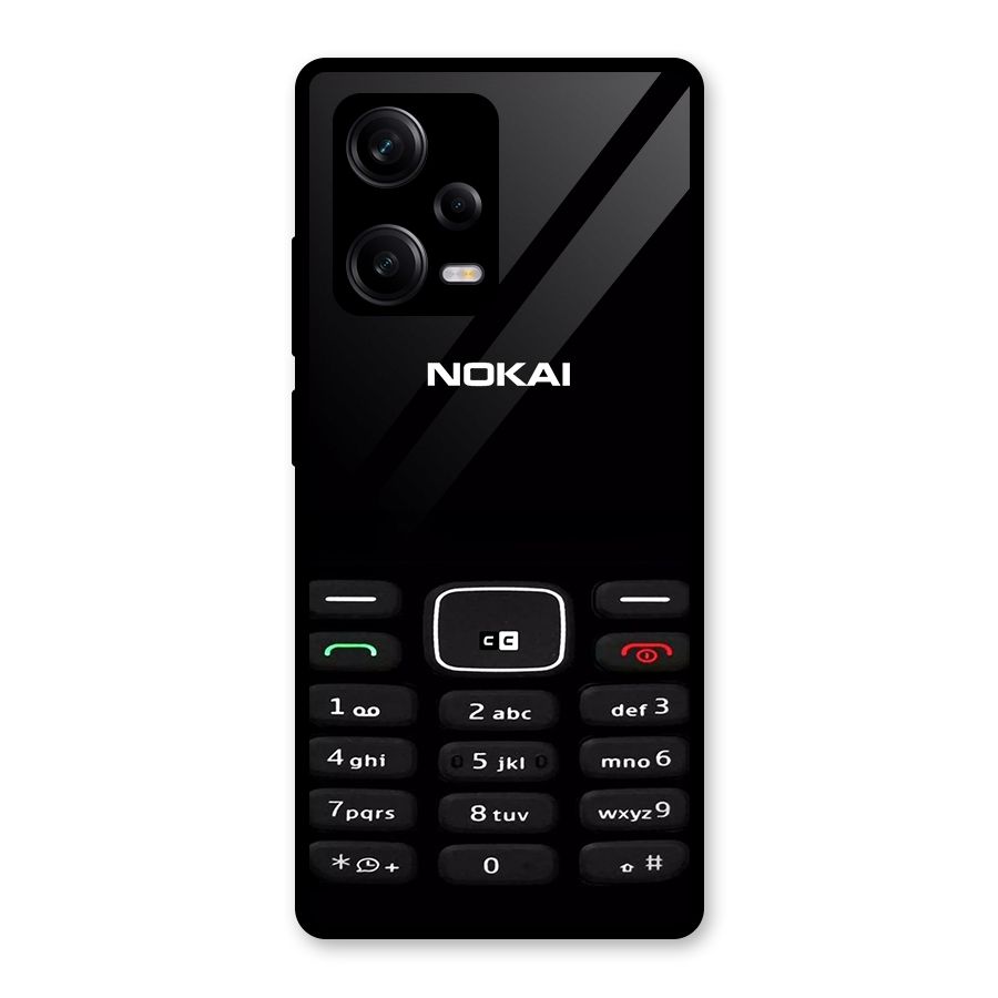Nokia Bar Print Glass Back Case for Redmi Note 12 Pro