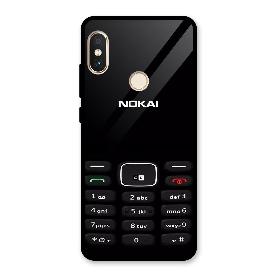 Nokia Bar Print Glass Back Case for Redmi Note 5 Pro