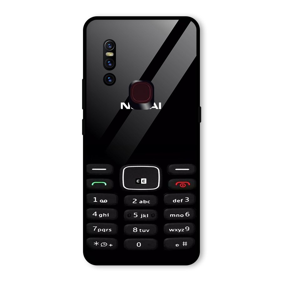Nokia Bar Print Glass Back Case for Vivo V15