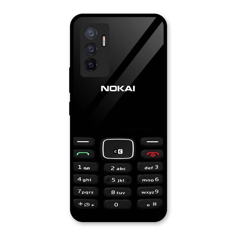 Nokia Bar Print Glass Back Case for Vivo V23e