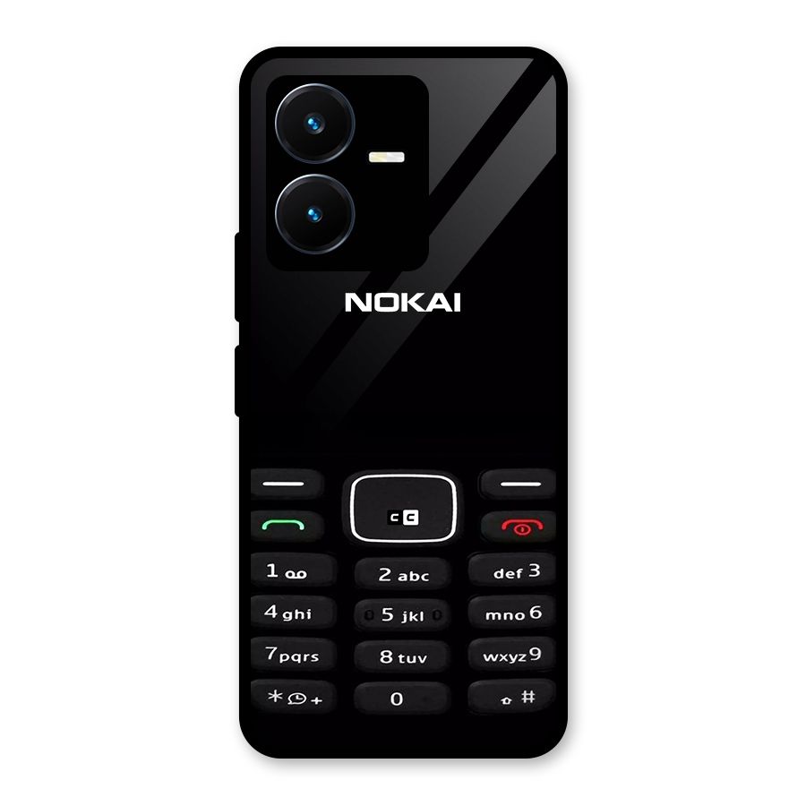 Nokia Bar Print Glass Back Case for Vivo Y22s
