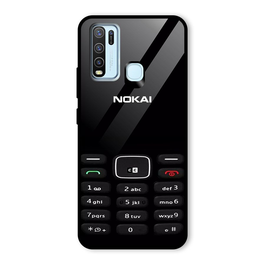 Nokia Bar Print Glass Back Case for Vivo Y30