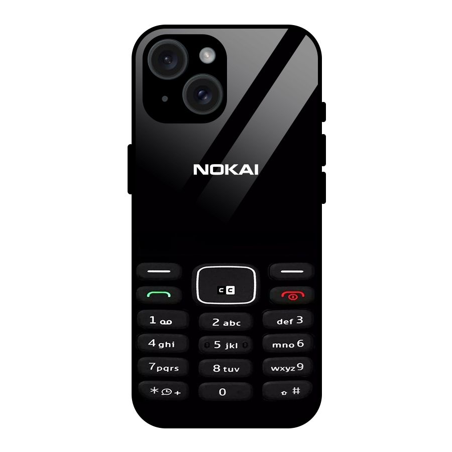 Nokia Bar Print Glass Back Case for iPhone 15