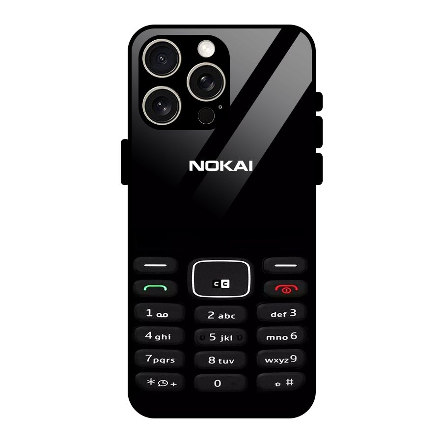 Nokia Bar Print Glass Back Case for iPhone 15 Pro Max
