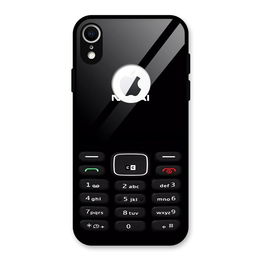 Nokia Bar Print Glass Back Case for iPhone XR Logo Cut