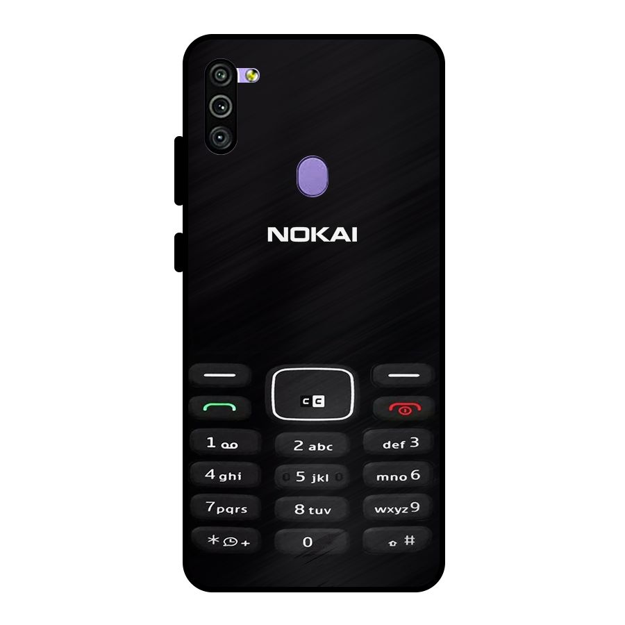 Nokia Bar Print Metal Back Case for Galaxy M11