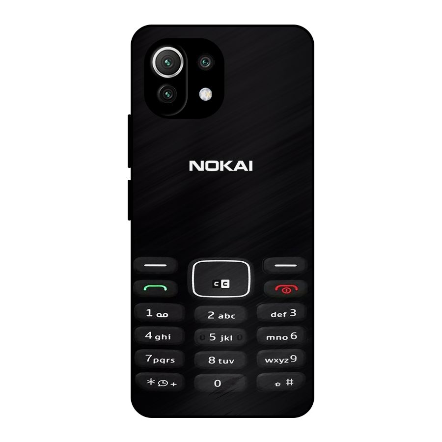Nokia Bar Print Metal Back Case for Mi 11 Lite NE 5G