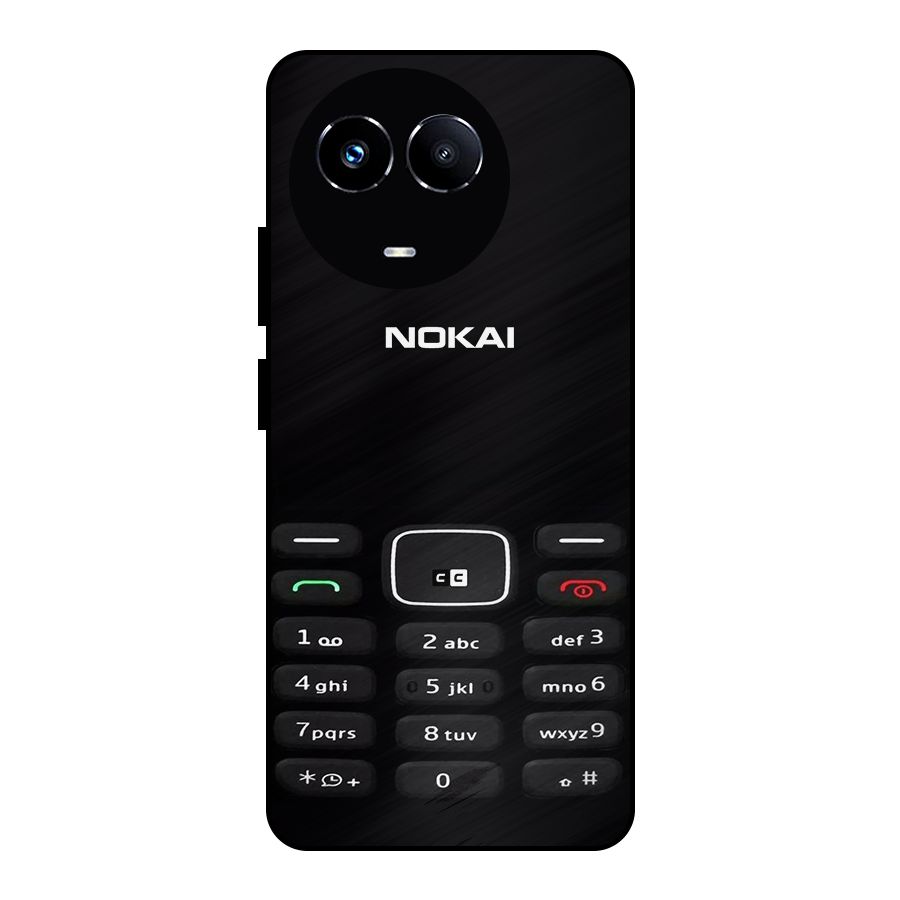Nokia Bar Print Metal Back Case for Realme 11X