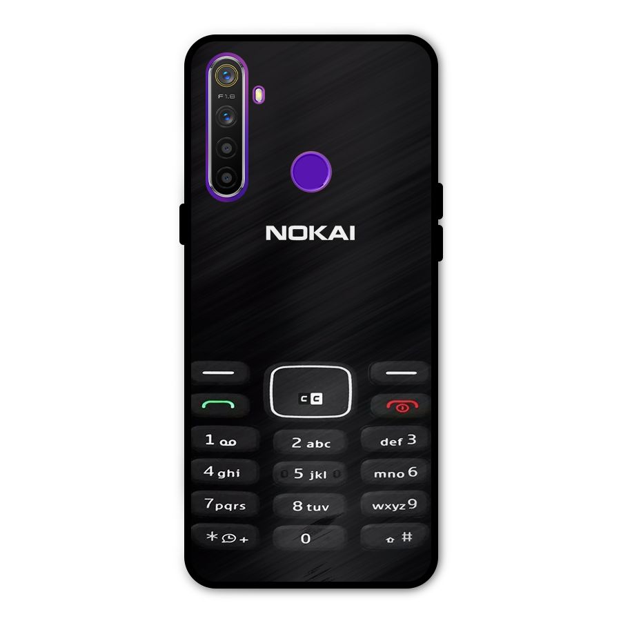 Nokia Bar Print Metal Back Case for Realme 5