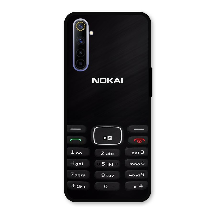 Nokia Bar Print Metal Back Case for Realme 6i