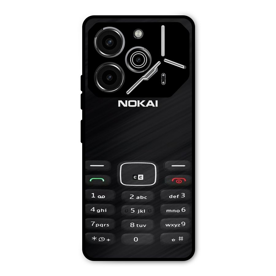 Nokia Bar Print Metal Back Case for Tecno Pova 6 Pro