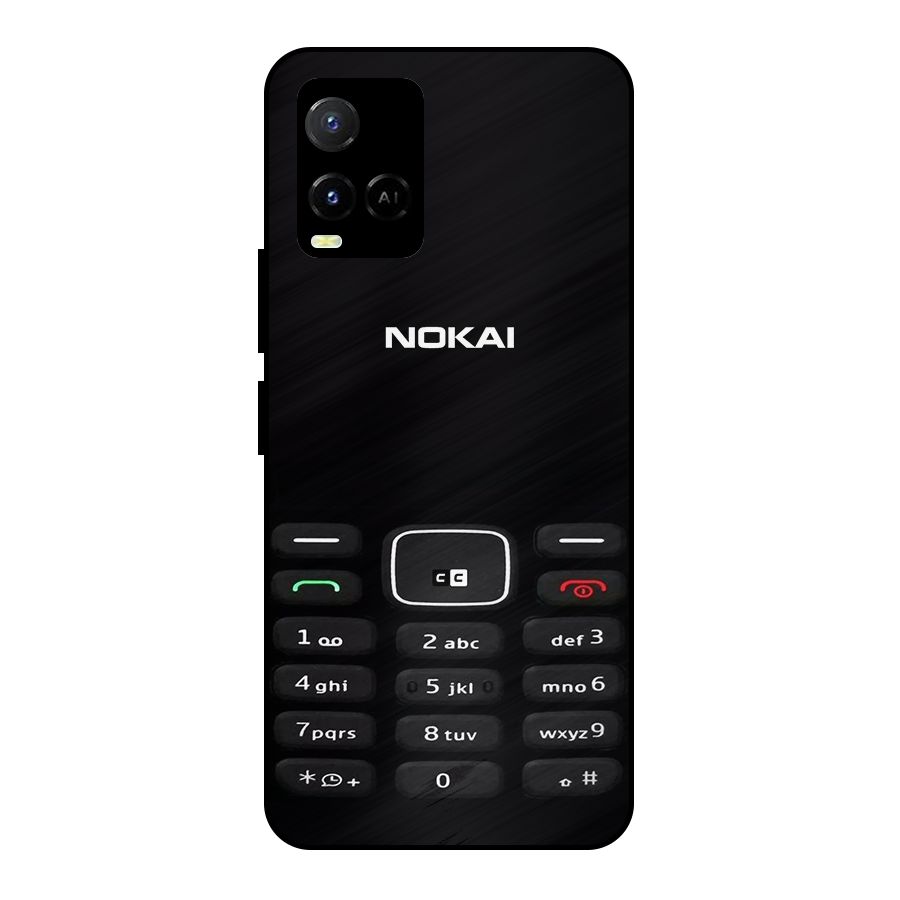Nokia Bar Print Metal Back Case for Vivo Y33s
