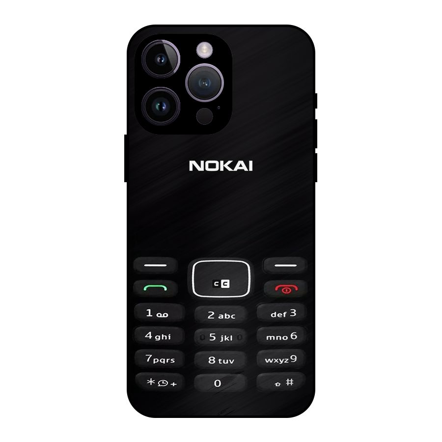 Nokia Bar Print Metal Back Case for iPhone 14 Pro Max