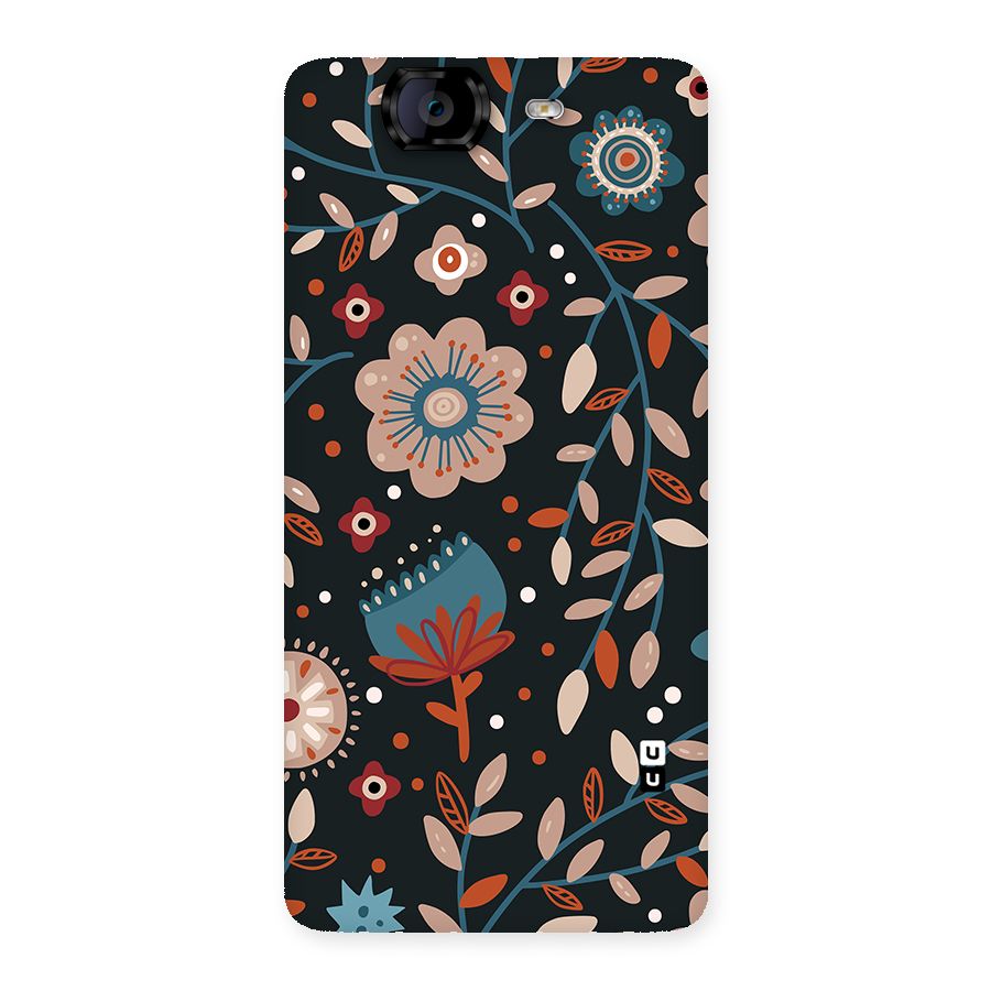 Nordic Arts Flowery Space Back Case for Canvas Knight A350