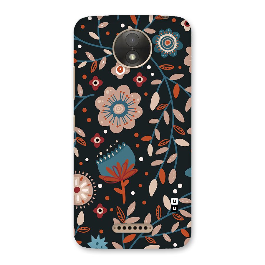 Nordic Arts Flowery Space Back Case for Moto C Plus