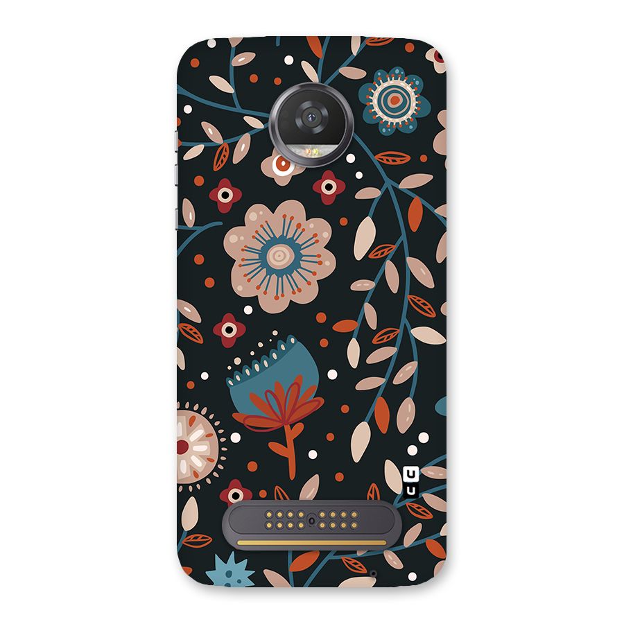 Nordic Arts Flowery Space Back Case for Moto Z2 Play