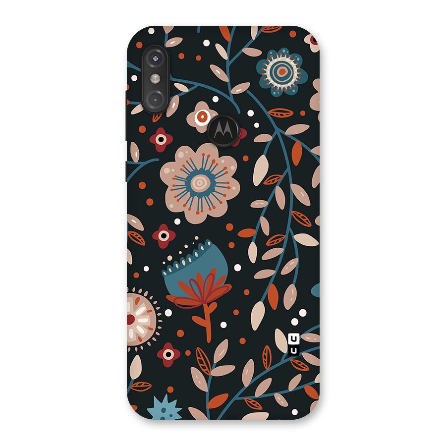 Nordic Arts Flowery Space Back Case for Motorola One Power