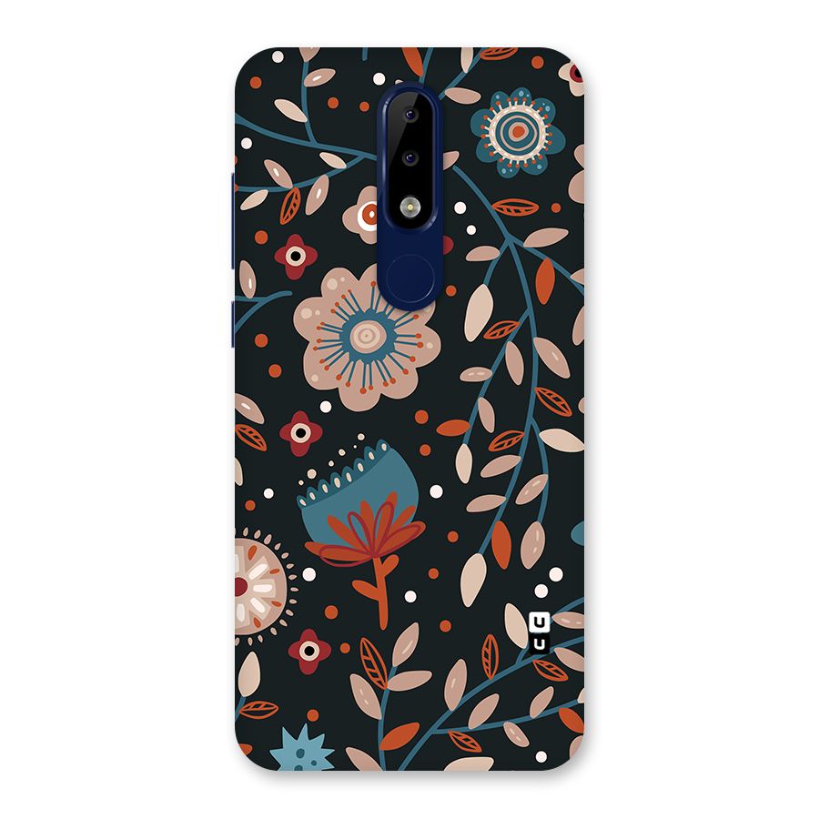 Nordic Arts Flowery Space Back Case for Nokia 5.1 Plus