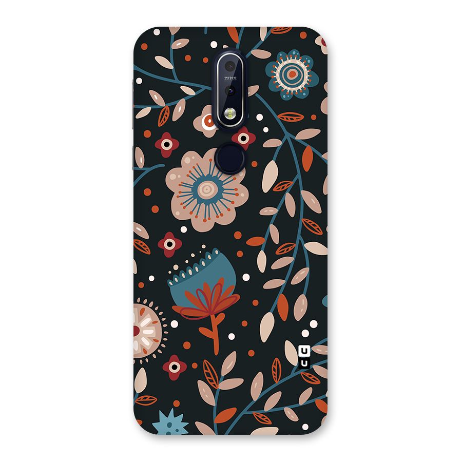 Nordic Arts Flowery Space Back Case for Nokia 7.1