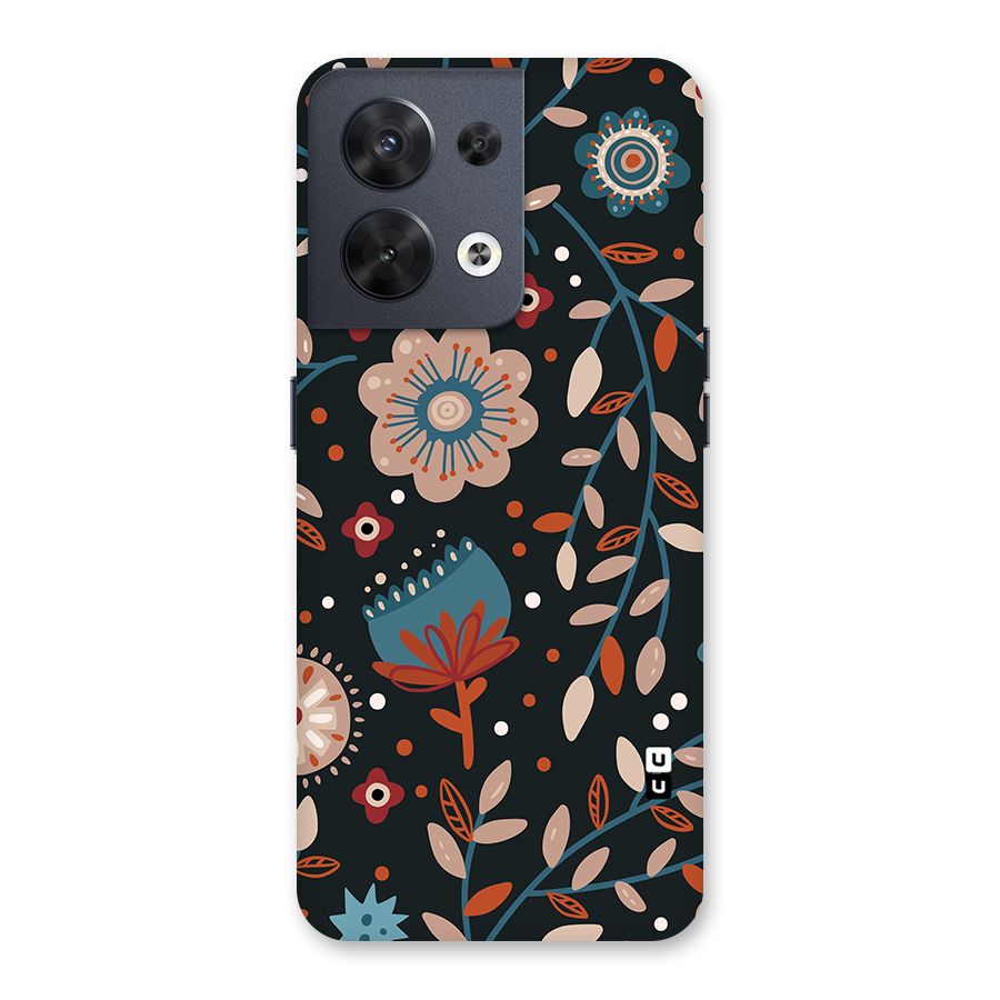 Nordic Arts Flowery Space Back Case for Oppo Reno8 5G