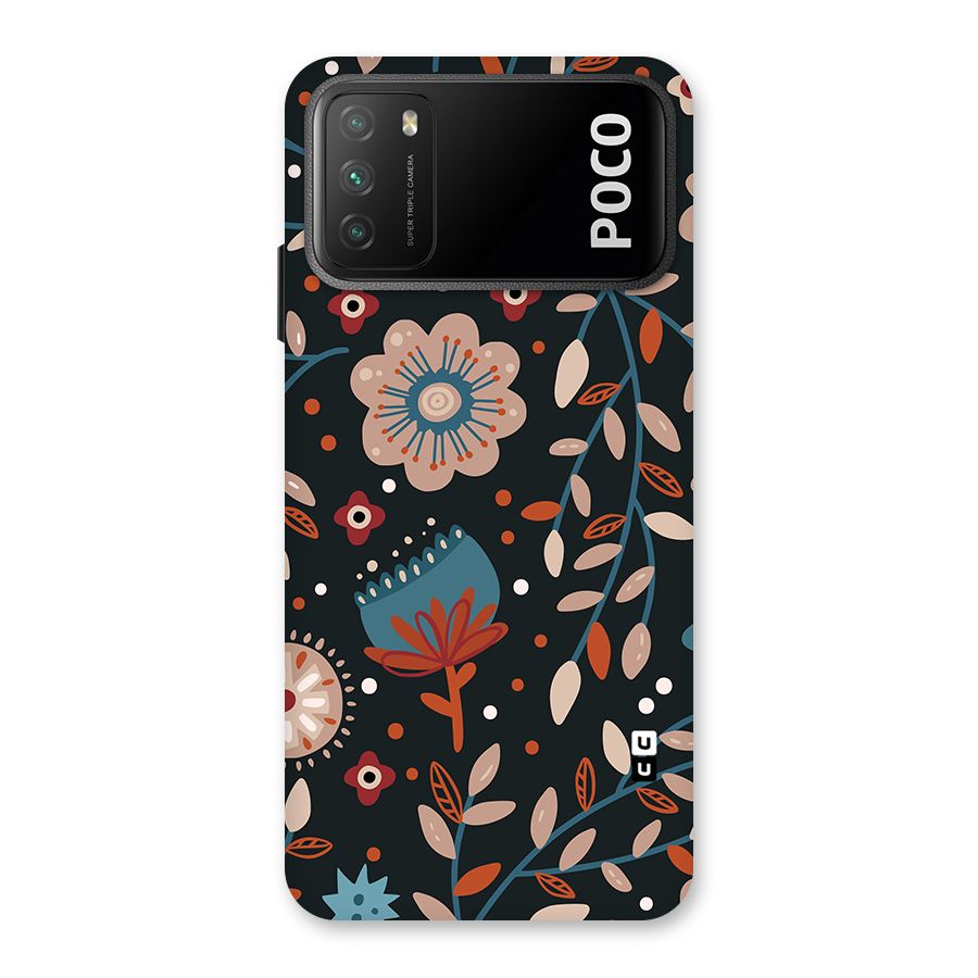 Nordic Arts Flowery Space Back Case for Poco M3