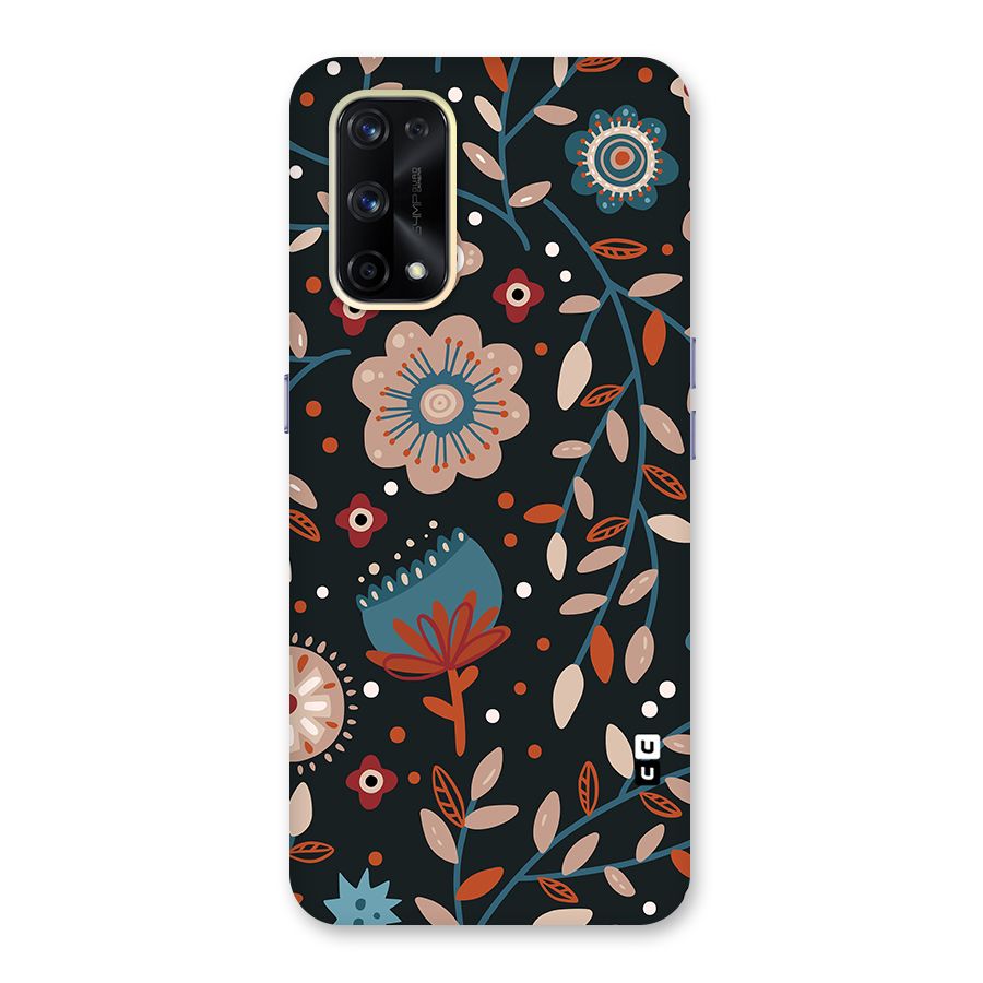 Nordic Arts Flowery Space Glass Back Case for Realme X7 Pro