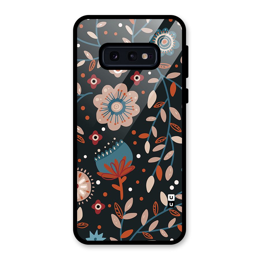 Nordic Arts Flowery Space Glass Back Case for Galaxy S10e