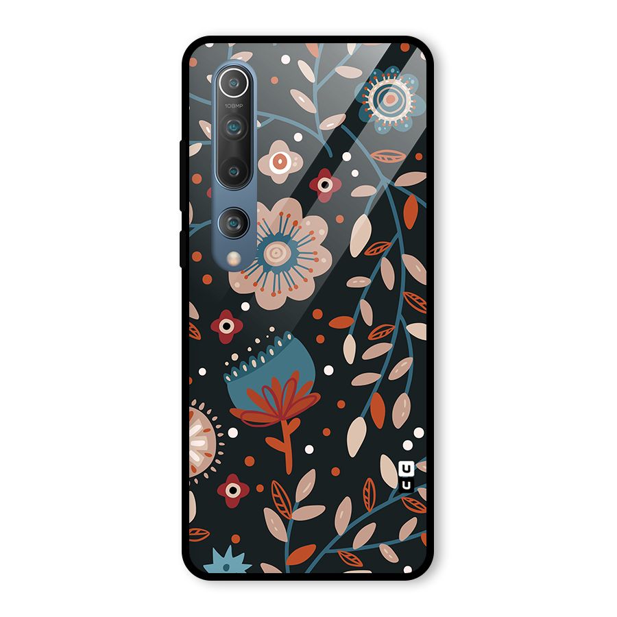 Nordic Arts Flowery Space Glass Back Case for Mi 10